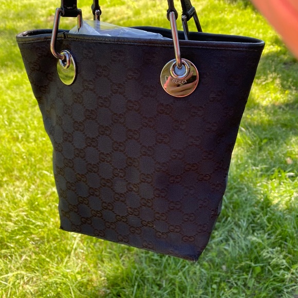 Authentic GUCCI GG Monogram Canvas Satchel - Picture 14 of 15